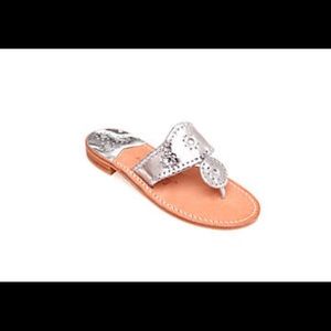 Jack Rogers sandals silver great condition.